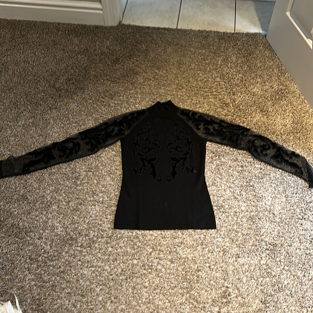 Gorgeous P/S INC sheer detail sweater